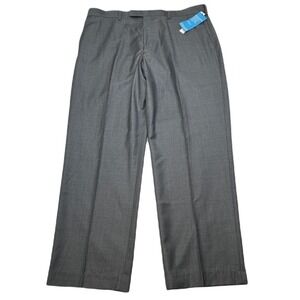 Perry Ellis Portfolio Dress Pants Mens 38x30 Grey Neo-Luxe Wrinkle Resistant NEW